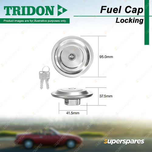 Tridon Fuel Cap Locking Automotive Cap Vented - Chrome Finish Push In