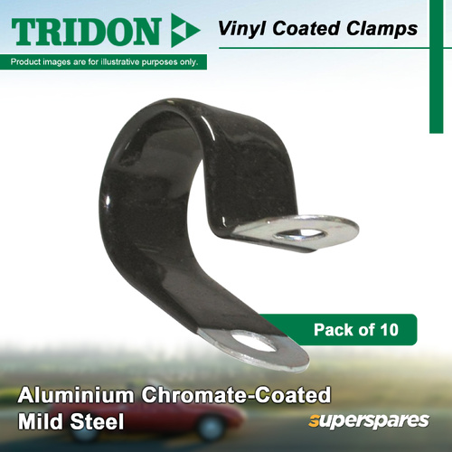 Tridon Vinyl Coated Hose Clamps 90mm Aluminium Chromate-Coated Mild - Pack of 10
