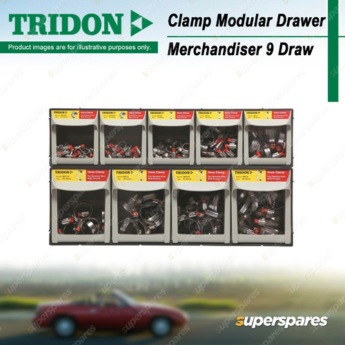 Tridon Clamp Modular Drawer Merch 9 Draw - Part Stainless Steel Solid Band
