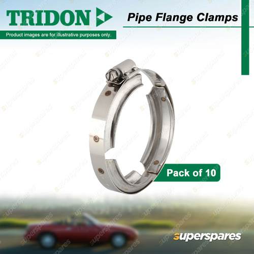 Tridon Full Port Flange Clamps - 2 Inch 301 Stainless Steel Pack of 10