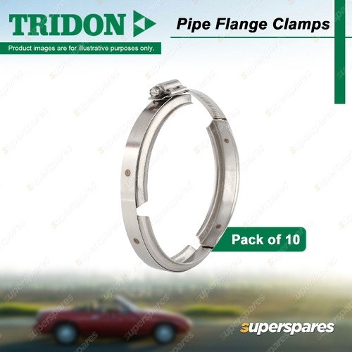 Tridon Standard Port Flange Clamps - 4 Inch 304 Stainless Steel Pack of 10