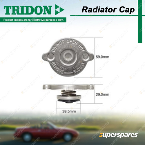 Tridon Recovery Radiator Cap Standard Bayonet 150kPa - Metal Cap Style