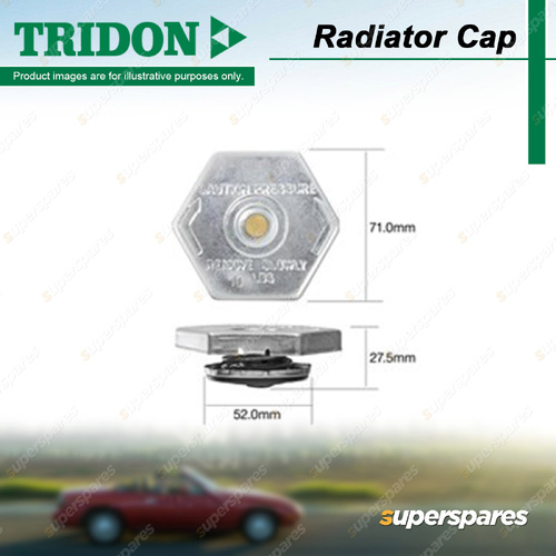 Tridon Recovery Radiator Cap Large Bayonet 70kPa - Metal Cap Style