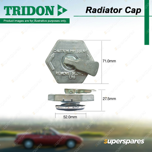 Tridon Radiator Cap Safety Lever Large Bayonet 70kPa - Metal Cap Style