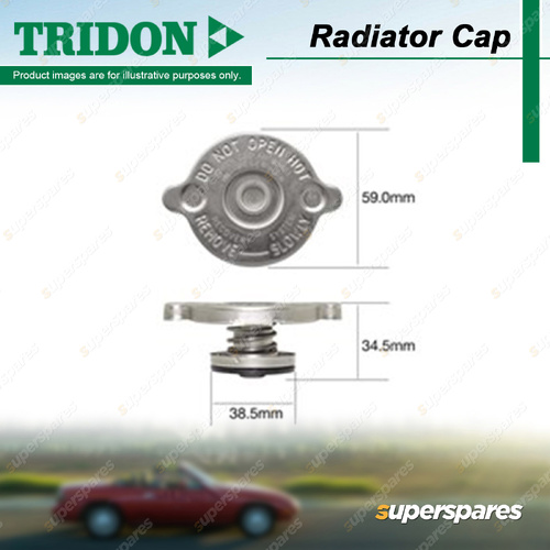 Tridon Non Recovery Radiator Cap Standard Bayonet 70kPa - Metal Cap Style