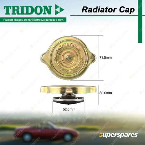 Tridon Non Recovery Radiator Cap Large Bayonet 110kPa - Metal Cap Style