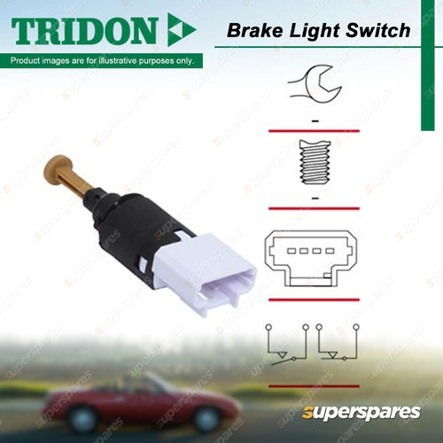 Tridon Brake Light Switch for Peugeot 206 GTI 180 XR XT CC & Gti 307 N5 N5 607