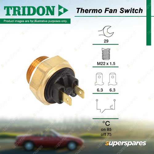 Tridon Thermo Fan Switch for Alfa Romeo 75 90 164 Alfetta Giulietta GTV Spider