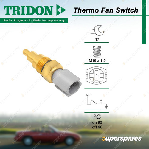 Tridon Thermo Fan Switch for Nissan Datsun 200B NJ810 Ute 1.8L 2.0L 1 Terminals