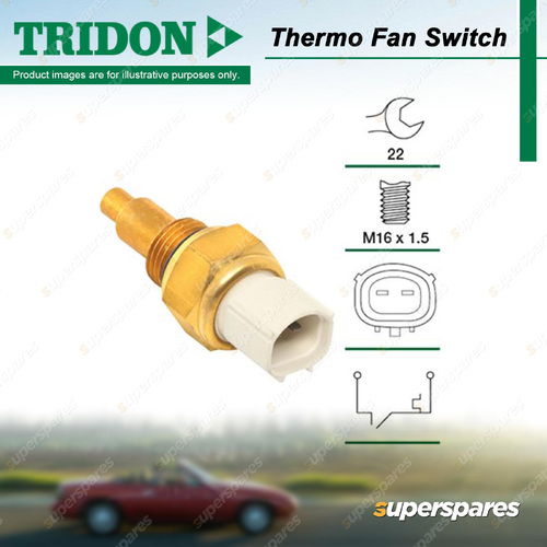 Tridon Thermo Fan Switch for Hyundai Excel X-3 Lantra J-2 S SLC Coupe 22mm