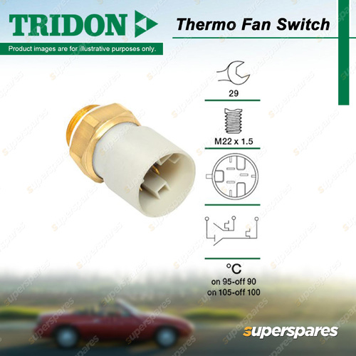 Tridon Thermo Fan Switch for Daihatsu Hijet S85 1.0L 3cyl 33kW CB 1987-1990