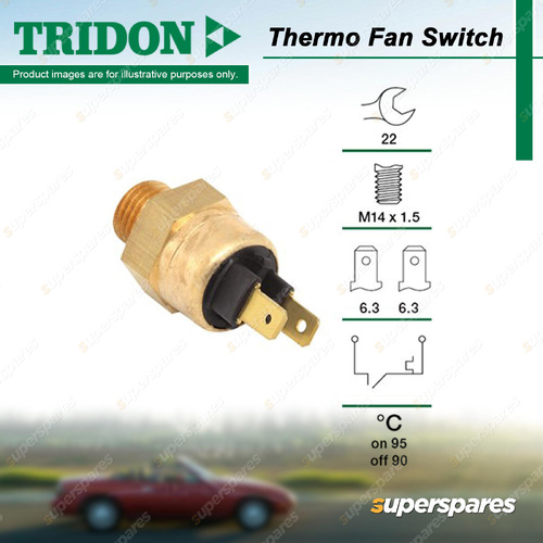 Tridon Thermo Fan Switch for Toyota LandCruiser FJ40 FJ45 FJ55 FJ60 3.9L 4.2L