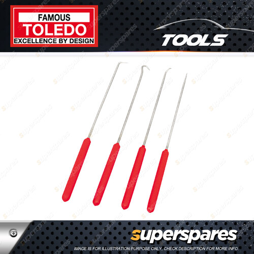 1 set of 4 pcs Toledo Extra Long Stainless Steel Pick and Hook Set