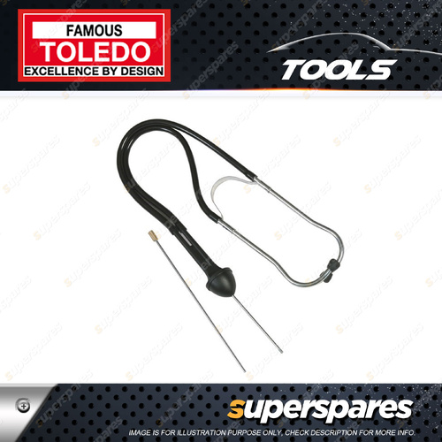 Toledo Stethoscope with Steel Extension - Length 740mm with Plastic Earphones