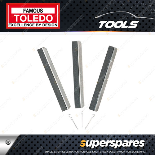 Toledo Medium Grit Hone Stone Set 3 pcs - Length 100mm Suit 301044 Cylinder Hone