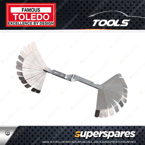 Toledo Feeler Gauge - Cranked 26 Blade Metric/Imperial 0.127-0.762mm