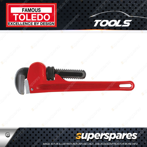 Toledo Pipe Wrench Steel - Overall Length 250mm 10" Max Jaw Opening 38mm 1 1/2"