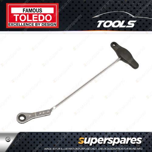 Toledo Swivel T-Handle Ratchet Wrench - Hex 12mm Handle Length 300mm