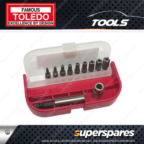 Toledo Tamperproof 5-Point Bit Set 11 pcs - Heat Treated Vanadium Steel