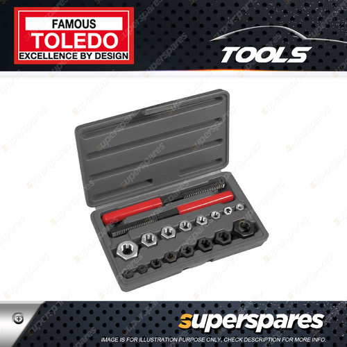 Toledo Thread Restoring Set 18 pcs - Suit for SAE UNF UNC Threads