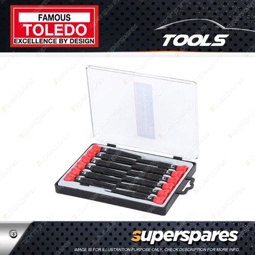 Toledo Precision Screwdriver Set 12 pcs - Includes Both Slotted and Philips Tips