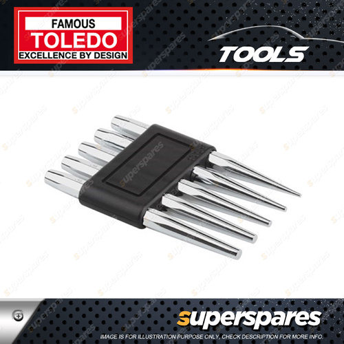 Toledo Taper Punch Set 5 pcs - Size 2 3 4 5 & 6mm CR-Moly Polished
