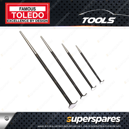 Toledo Pry Bar Set 4 pcs - Rolled Head Contains 150mm 300mm 400mm 500mm Bars
