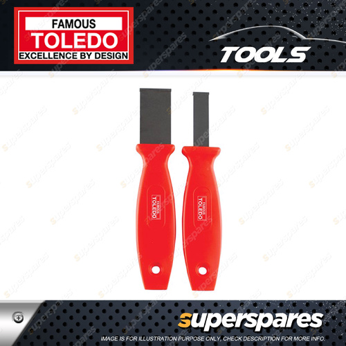 Toledo Carbide Scraper Set 2 pcs - Overall Length 210mm Made from SS400 Steel