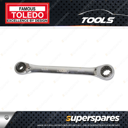 Toledo Dual Head Ratchet Wrench - Metric Size 8 10 12 13mm Four in One