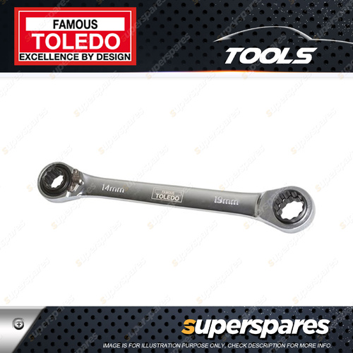 Toledo Dual Head Ratchet Wrench - Metric Size 14 17 18 19mm Four in One