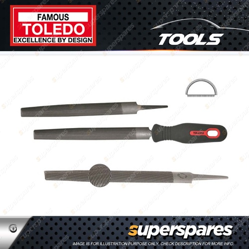 Toledo Half Round Tapered File - Length 250mm Second Cut Pack of 12