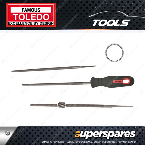 Toledo Round File - Length 250mm Diameter 9mm Smooth Cut Pack of 12