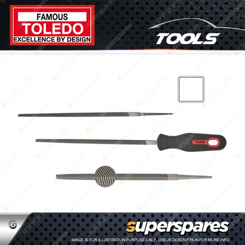 Toledo Square Tapered File - Length 300mm Width 9.5mm Bastard Cut Pack of 6