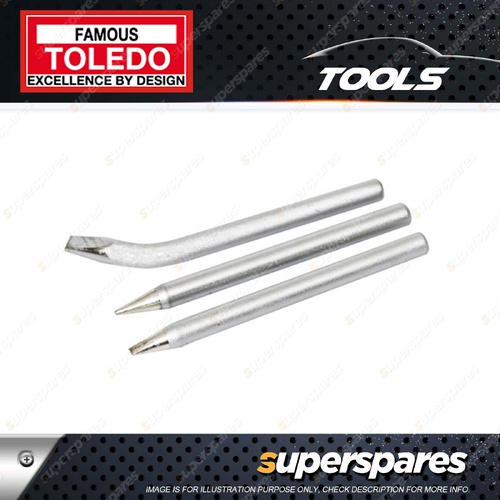 Toledo Soldering Iron Tip Set - 3 Tip Styles Suits 302104 Soldering Iron