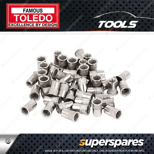 Toledo Rivet Nut Fasteners Steel M8 x 1.25 - Replacement Hardware Pack of 10