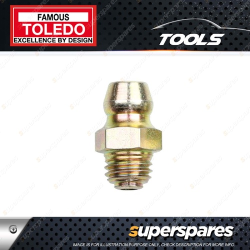 Toledo Grease Nipple Steel - 1/4" 28 SAE Taper Thread Short Straight Pack of 20