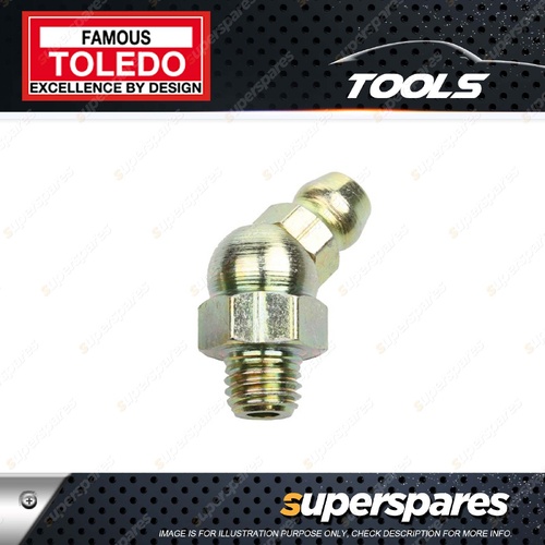 Toledo Grease Nipple Steel - 1/4" 28 SAE Taper Thread Short 45 Deg Pack of 20