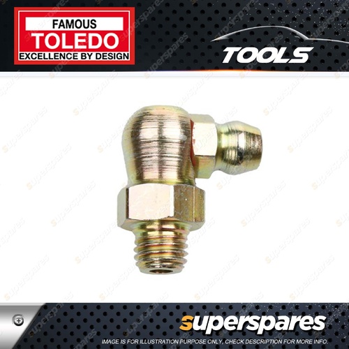 Toledo Grease Nipple Steel - 10mm x 1.0mm Taper Thread Short 90Deg Pack of 5