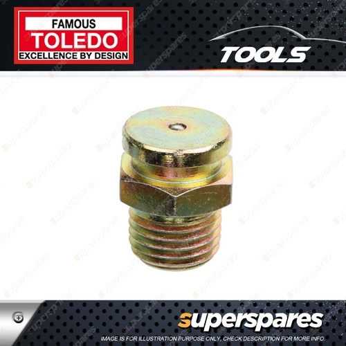 Toledo Grease Nipple Steel - Taper Thread 3/8 Inch x 18 NPTF Hex Size 3/4"