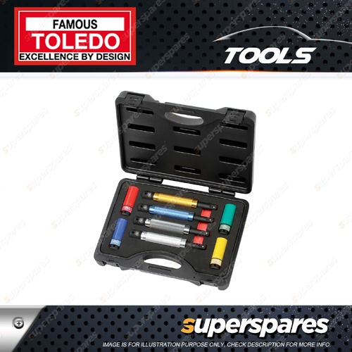 Toledo Torque Bar & Deep Socket Set - Knurled Alu Ring Provides Non Slip Grip