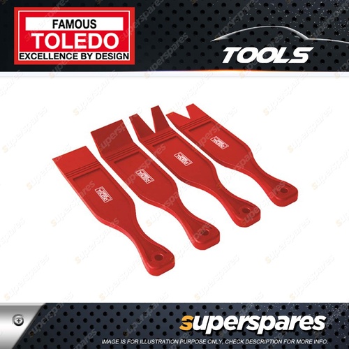 Toledo Scraper Set Nylon General Purpose - Removes Badges Decals Gaskets & Trims