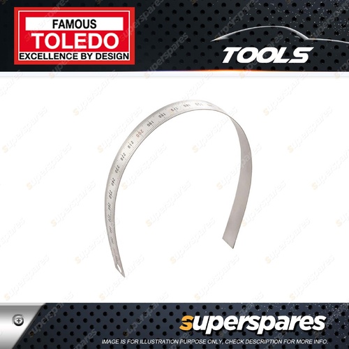 Toledo Stainless Steel Single Sided Flexible Rule Metric - 2000mm