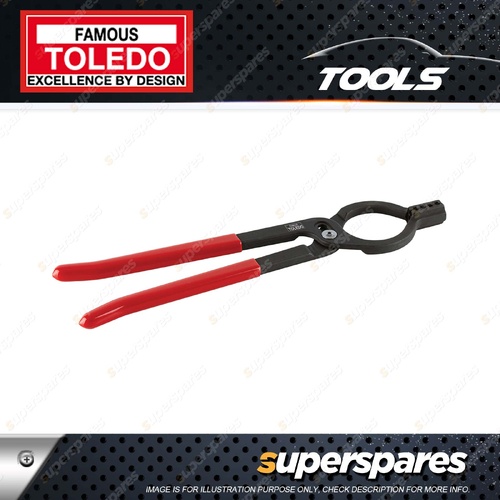 Toledo 350mm Pass Through Hose Clamp Pliers - Waffle Jaw Groove Design