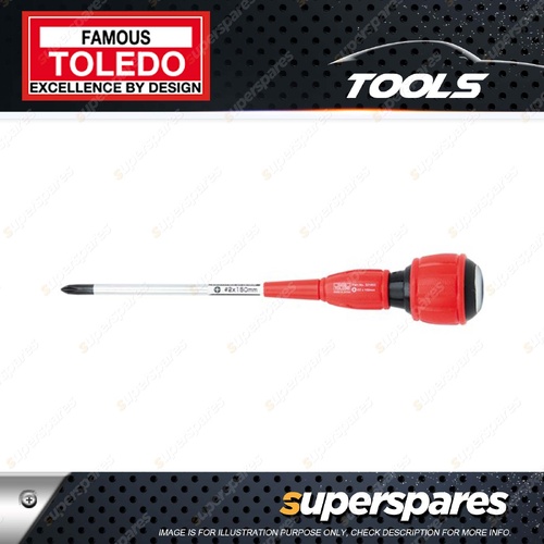 Toledo Screwdriver Strike-Thru Phillips #2 x 150mm - Made in Japan