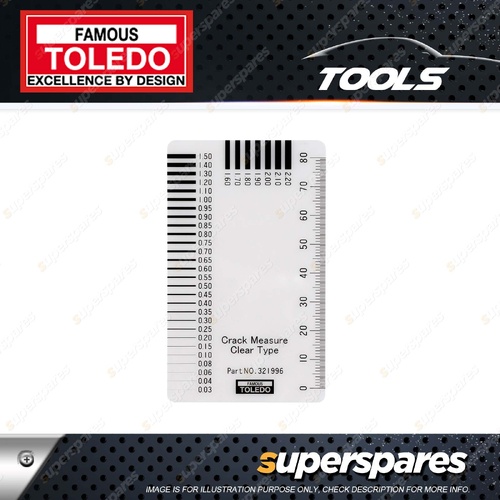 Toledo Crack Measure Gauge Clear - 55mm x 91mm x 0.2mm Polyester Material