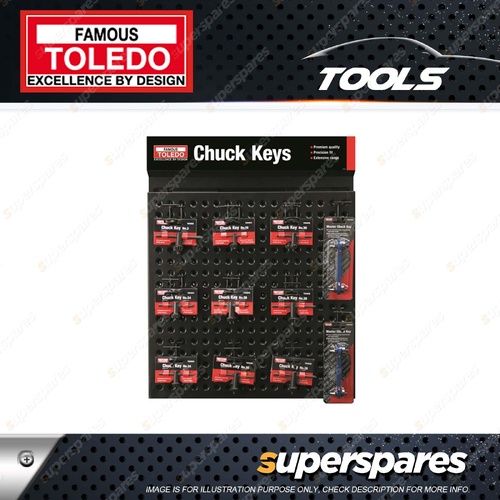 Toledo Chuck Key Merchandiser - 450W x 650H mm Try Before You Buy Pack