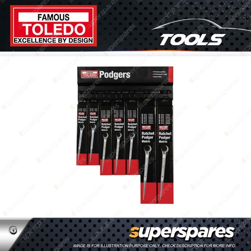 Toledo Ratchet Podger Merchandiser - Option 2 Drop Forged Chrome Vanadium Steel