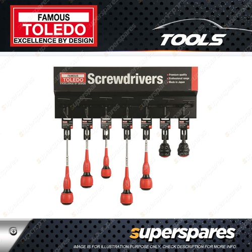 Toledo Strike-Thru Screwdriver Merchandiser Single Tier - Made in Japan