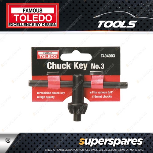 Toledo Chuck Key - Size 16mm Pilot 7.9mm Key No.03 Replacement Drill Chuck