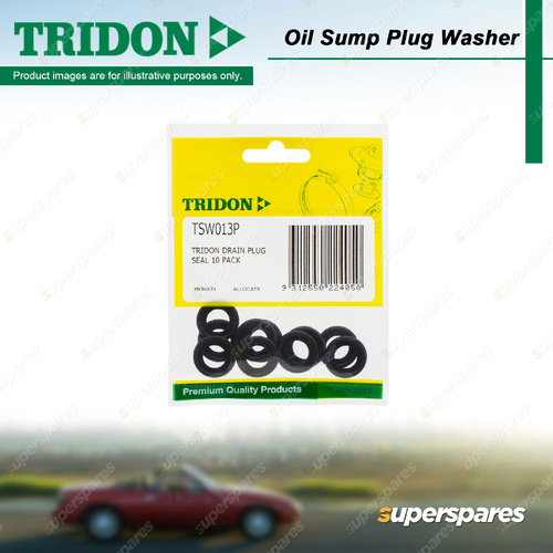 Tridon Oil Sump Plug Washer Trade Packs - 10 Nitrile Rubber Washers Suits M12